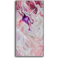 Coloray Wandbild Leinwand Bilder Wanduhr Geräuschlos 30x60 Malerei Abstrakte Kunst - weiße Hände