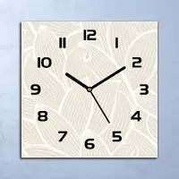 Coloray Wanduhr Echt-Glas-Küchenuhr Abstrakt Quarz Lautlos 30x30 Deko Bilder