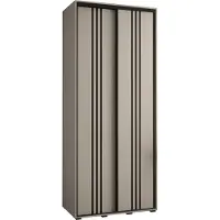 MEBLE KRYSPOL Kryspol Dakota 6 Schrank, zwei Türen - 235,2x100x45cm - Kaschmir Schwarz
