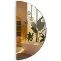 Coloray Badspiegel Mirror Halbkreisförmige Spiegel - Badezimmerspiegel – Halbkreis - Moderne Spiegel – Ø100 cm (1/2)