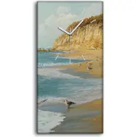 Coloray Dekor Leinwand Uhr Wandbilder Kunstdruck 30x60 Kunst Das Gemälde der Strandmöwen - weiße Hände
