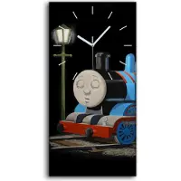 Coloray Leinwand Wanduhr Wandkunst Uhr Geräuschlos 30x60 Thomas the tank engine - weiße Hände