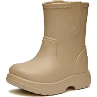 Ladeheid x Camminare Gummistiefel Kinder aus leichtem EVA wasserdicht rutschfest und angenehm flexibel mit schlichtem robustem Design für komfortable Alltagswege LA-CA-18 (Camel, 32/33 EU)