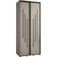 MEBLE KRYSPOL Kryspol Dakota 8 Schrank, zwei Türen - 235,2x100x60cm - Kaschmir Schwarz