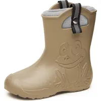 Ladeheid Kinder Federleichte Gummistiefel Thermo Fütterung Mädchen Jungen Rutschfest Regenstiefel Kinder Regenschuhe LA-CA-Frog245 (Gelb, 30/31 EU)