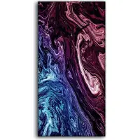 Coloray Wandbild Leinwand Bilder mit Uhr Geräuschlos Kunstdruck 30x60 Abstrakte Kunst - schwarze Hände