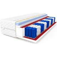 Pressiode MATRATZE 90x200cm METIS H3 Taschenfederkern MEMO 24cm 9 zonen elastischer Schaum