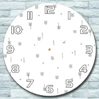 Coloray Wanduhr aus Glas Rund fi 30 Abstrakte Geometrie Quarz Deko Schlafzimmer Büro
