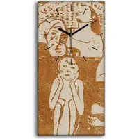Coloray Dekor Leinwand Uhr Wandbilder 30x60 Soyez amoureuses vous serez heureuses - schwarze Hände