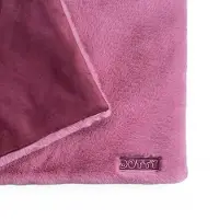 DOTTY Fellmatte für Hunde, waschbar & rutschfest – Hundematte für Auto, Hundebox, Sofa – Reisebett für kleine & große Hunde - Rosa weiches Kuschelfell