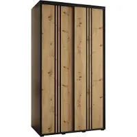 MEBLE KRYSPOL Davos 6 Schrank, zwei Türen - 235,2x140x60 cm - Schwarz Artisan Schwarz