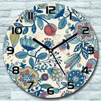 Coloray Wanduhr aus Glas Rund fi 30 Romantisch Elegant Quarz Deko Schlafzimmer Büro