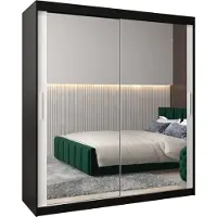 MEBLE KRYSPOL Kleiderschrank, Schiebetürenschrank Schlafzimmer, Schrank mit Spiegel TOKYO 3 180 cm