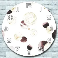 Coloray Wanduhr aus Glas Rund fi 30 Goldene und braune Planeten Deko Schlafzimmer Büro