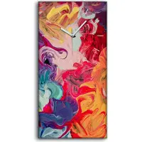 Coloray Dekor Leinwand Uhr Wandbilder Geräuschlos 30x60 Malerei Kunst Abstrakt - weiße Hände