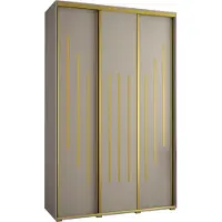 MEBLE KRYSPOL Kryspol Dakota 8 Schrank, drei Türen - 235,2x150x45cm - Kaschmir Gold
