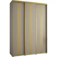 MEBLE KRYSPOL Kryspol Dakota 6 Schrank, drei Türen - 235,2x170x45cm - Kaschmir Gold