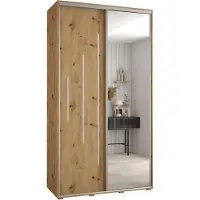 MEBLE KRYSPOL Cannes 13 Schrank mit 2 Schiebetüren - 205,2x130x45 cm - Artisan Artisan Silber