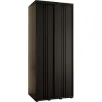 MEBLE KRYSPOL Davos 6 Schrank, zwei Türen - 235,2x100x60 cm - Schwarz Schwarz Schwarz