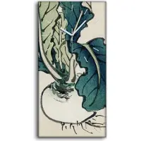 Coloray Wanduhr Uhr Wandbild Leinwand 30x60 Malerei Asiatische Gemüse Zwiebel Kunst - weiße Hände