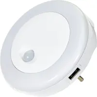 Northpoint LED Nachtlicht für die Steckdose Bewegungsmelder 2x seitlicher USB Ladeanschluss