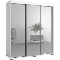 Mzm24 Schiebetürenschrank mit Spiegel Como 3D3L 180 Weiß