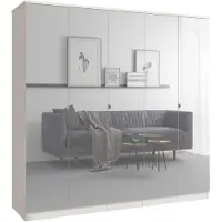 Mzm24 Drehtürenschrank mit Spiegel Monza 5D 200 Kaschmir