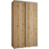 MEBLE KRYSPOL Cannes 6 Schrank mit 2 Schiebetüren - 205,2x130x45 cm - Artisan Artisan Silber