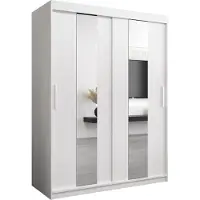 MEBLE KRYSPOL Kleiderschrank, Schiebetürenschrank Schlafzimmer, Schrank mit Spiegel POLE 150 cm