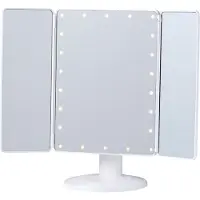 Northpoint LED Kosmetikspiegel mit Standfuß Farbtemperaturwechsel dimmbarem Licht und Akku