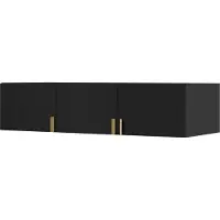 Mzm24 Aufsatz für Schrank Napoli 3D 150 Schwarz (schwarzer oder goldener Griff)