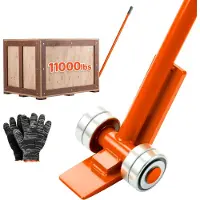 StarTech.com Möbelheber/Lastenheber - Schwerlast-Transporthilfe - Tragkraft 4.990 kg - Länge 180,3 cm - Rollen mit Stahlfelgen - Für schwere Möbel & Betonblöcke - Inkl. Handschuhe