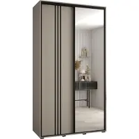 MEBLE KRYSPOL Kryspol Dakota 7 Schrank, zwei Türen - 235,2x130x60cm - Kaschmir Schwarz