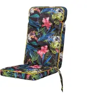 Bjird Sesselkissen, Kissen für Rattanmöbel, Steppkissen, Sitzkissen für Sessel / Stühle - Indoor & Outdoor - Gesteppt - 120x50 cm, Farbige Blätter