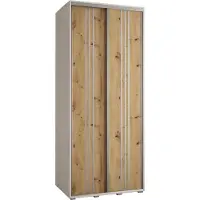 MEBLE KRYSPOL Davos 6 Schrank, zwei Türen - 235,2x120x60 cm - Weiß Artisan Silber