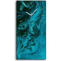 Coloray Wandbild Leinwand Bilder mit Uhr Geräuschlos 30x60 Malerei Abstrakte Kunst - weiße Hände
