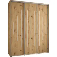 MEBLE KRYSPOL Davos 12 Schrank, drei Türen - 235,2x200x45 cm - Artisan Artisan Silber