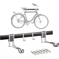 ONVAYA Fahrrad-Wandhalterung ǀ horizontale Wandhalterung für ein Fahrrad ǀ mit Klick-System ǀ Haken für Helm und weiteres Zubehör ǀ Rennrad-Wandhalte