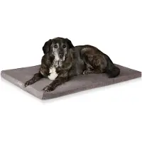 ONVAYA Hundekissen aus Memory Foam | orthopädisch | 95 Grad waschbar | grau | Hundematratze XL (109 x 60 x 5 cm) | Hundebett | kuschelige Hundematte