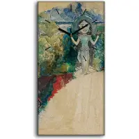 Coloray Küche Wohnzimmer Wand Leinwand Uhr 30x60 Malerei Abstrakte Tiere Eingeborene - schwarze Hände