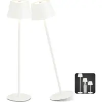 Northpoint LED Tischlampe Flaschenleuchte 3in1 max. 45cm hoch warmweißes Licht (3000K) Weiß 2er-Set