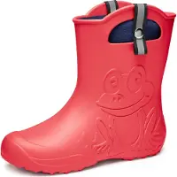 Ladeheid Damen federleichte EVA Gummistiefel Regenschuhe gefüttert LA-CA-FrogWom265 (Korall, 38/39)