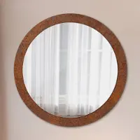 Coloray Spiegel - Mirror zum Wandspiegel Schlafzimmer – Schminkspiegel- verrostet Metall- Ø90cm