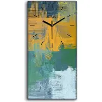 Coloray Küchenuhr Bürouhr Leinwand Uhr Kunstdruck 30x60 Handgemachte Malerei abstrakt - schwarze Hände