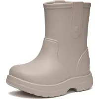 Ladeheid x Camminare Gummistiefel Kinder aus leichtem EVA wasserdicht rutschfest und angenehm flexibel mit schlichtem robustem Design für komfortable Alltagswege LA-CA-18 (HellBeige, 32/33 EU)