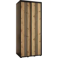 MEBLE KRYSPOL Davos 6 Schrank, zwei Türen - 235,2x110x60 cm - Schwarz Artisan Schwarz