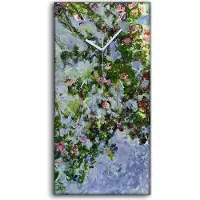 Coloray Küche Wohnzimmer Wand Leinwand Uhr Geräuschlos Kunstdruck 30x60 Der Rosenbusch - weiße Hände