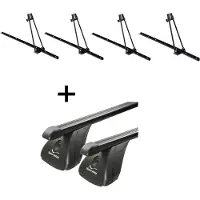 VDP 4x Fahrradträger ORION + Dachträger Stahl kompatibel mit für Peugeot 308 3-5 Türer 2007-2013
