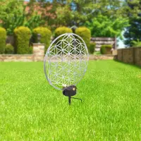 Bmf-versand Solarleuchte Garten Rund 30 cm Solarlampe Außen Leuchte Solar mit Pflegetuch