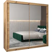 MEBLE KRYSPOL Kleiderschrank, Schiebetürenschrank Schlafzimmer, Schrank mit Spiegel TOKYO 3 200 cm